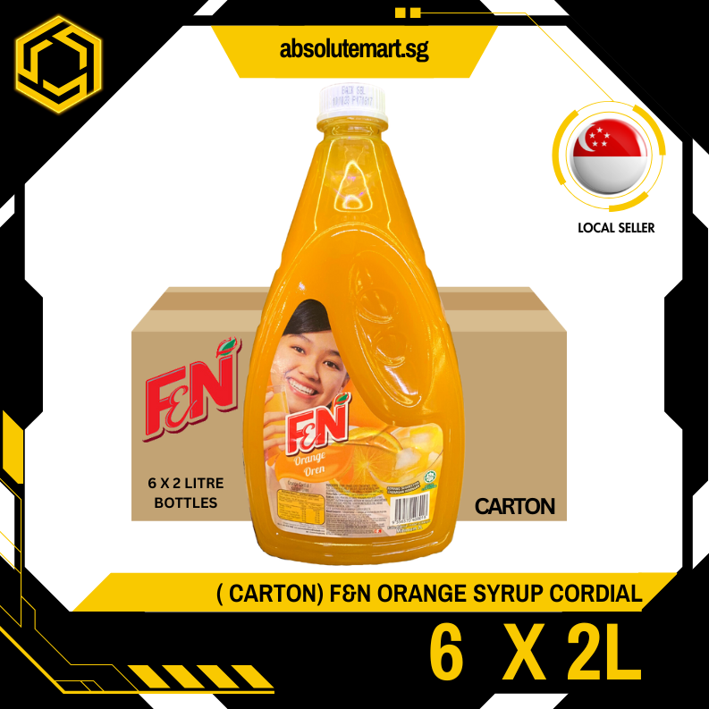 F&N Orange Syrup 2L X 6 (BOTTLES)