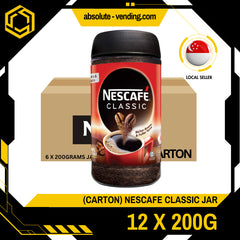 [CARTON] NESTLE Nescafe Classic 200G X 12 (GLASS)
